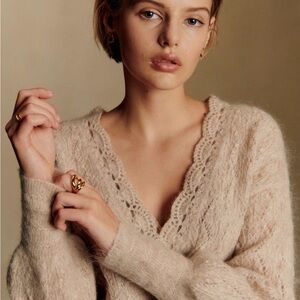 Sézane Nathalia Merino Wool Jumper NWOT